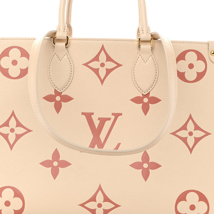 Louis Vuitton Empreinte Monogram Giant Onthego MM Creme Rose Trianon 7 of 9