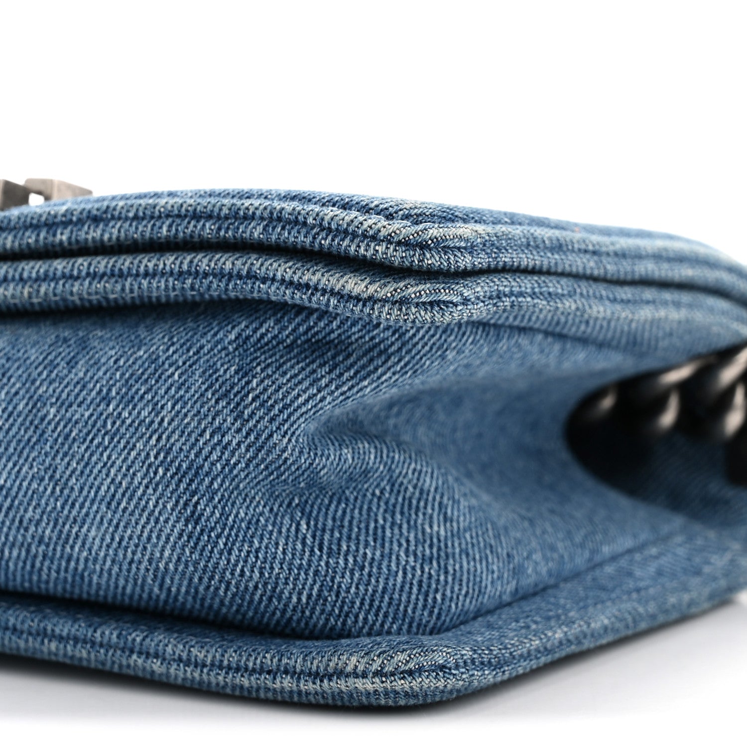 Chanel Denim Quilted Small Boy Flap Blue 10 of 11