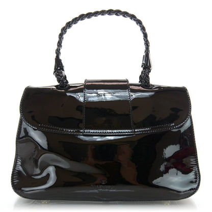 Valentino Garavani Patent Histoire Flap Black 3 of 9