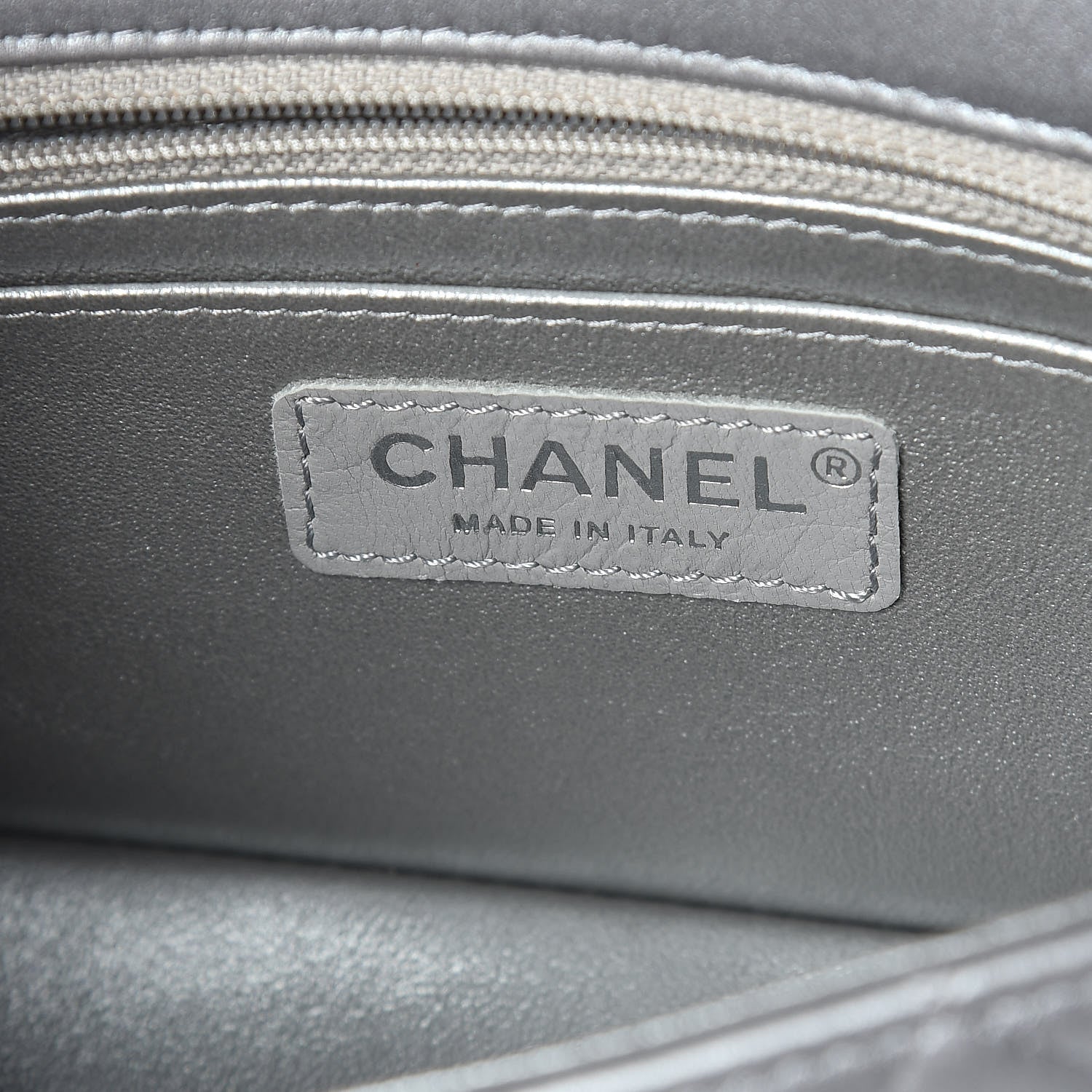 Chanel Metallic Lambskin Quilted Mini Rectangular Flap Silver 9 of 10