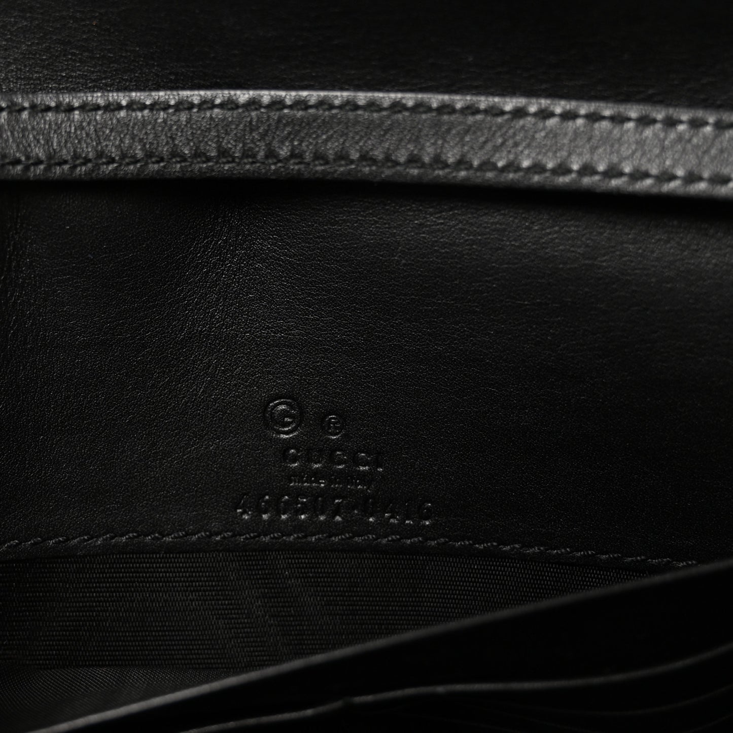Microguccissima Crossbody Wallet Black