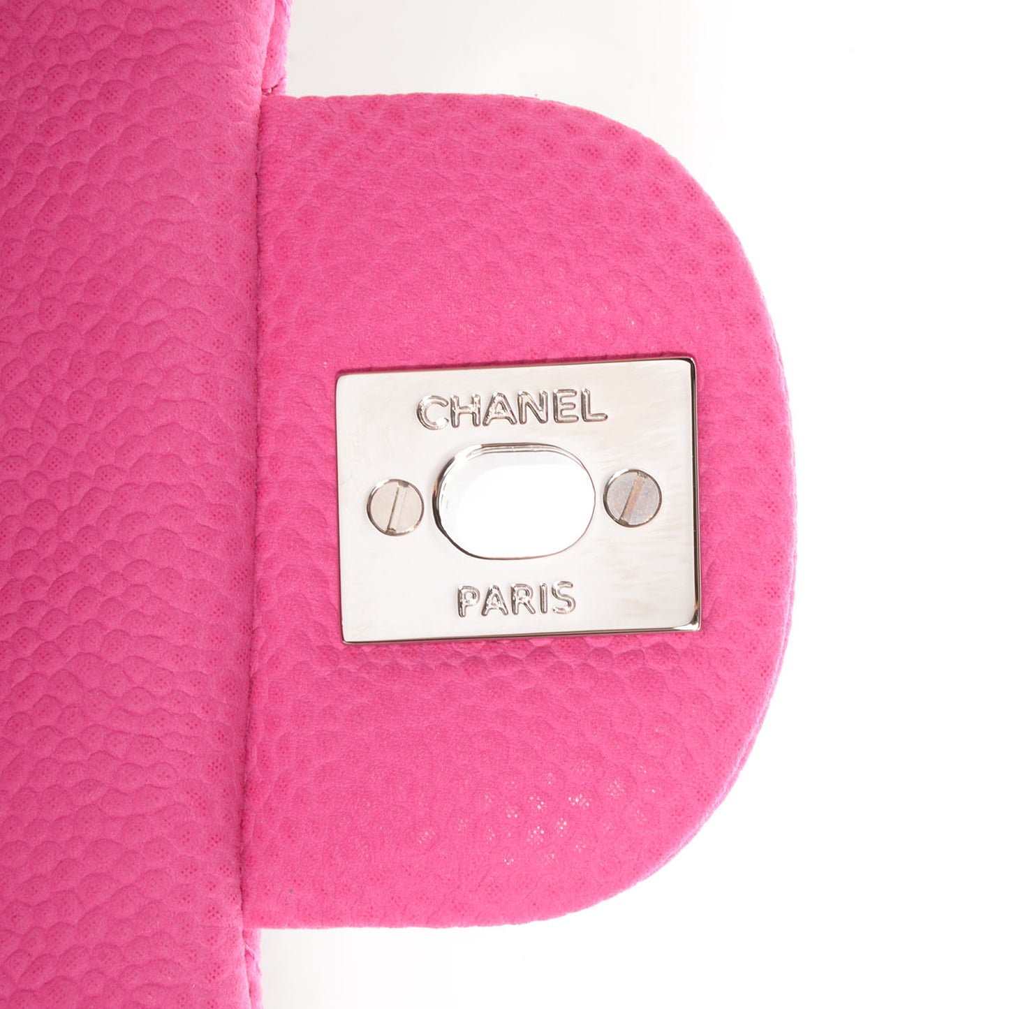 Iridescent Caviar Quilted Mini Square Flap Pink