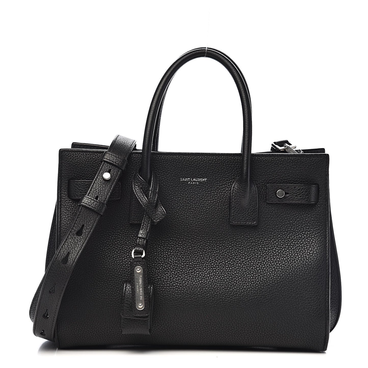 Grained Calfskin Baby Sac De Jour Souple Black