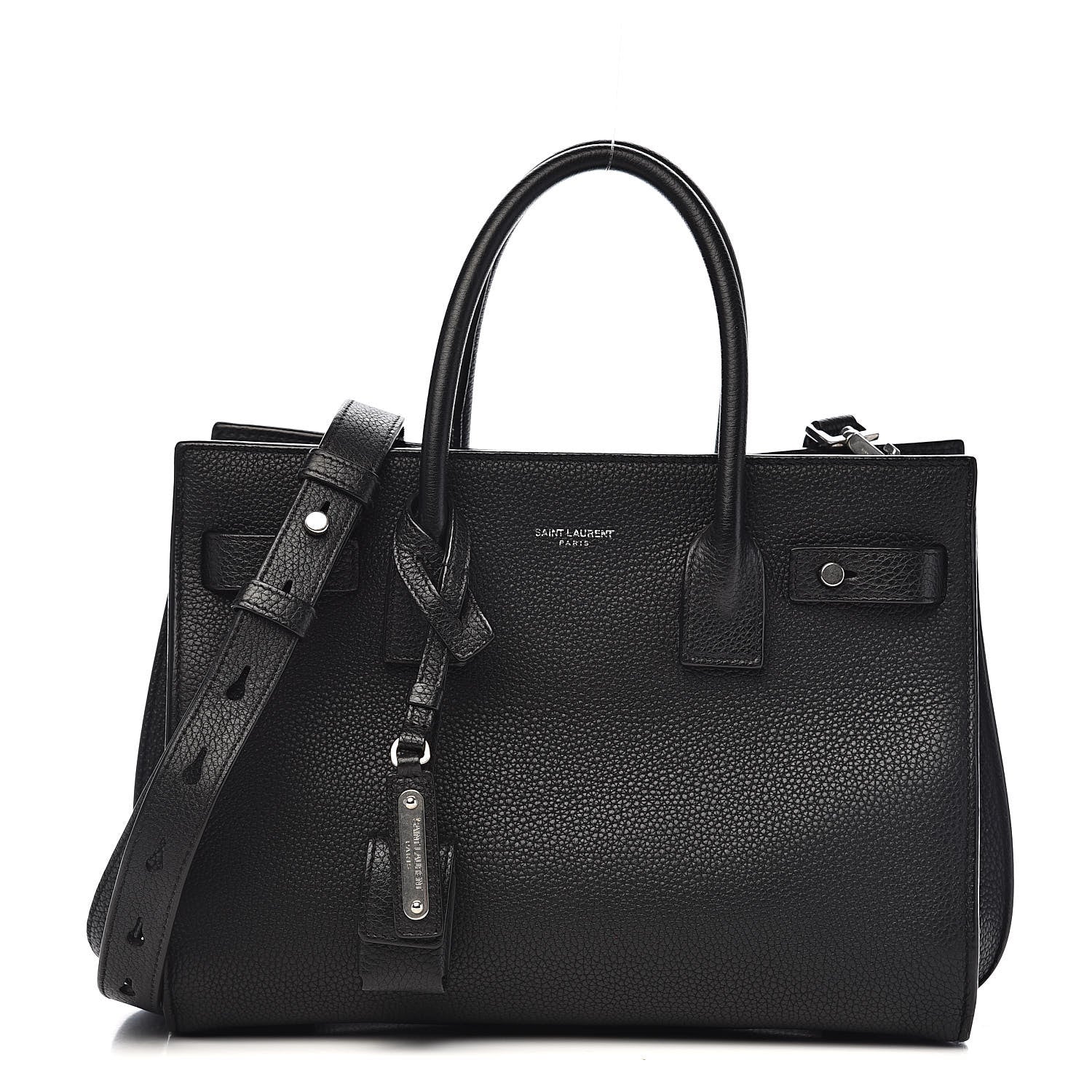 Saint Laurent Grained Calfskin Baby Sac De Jour Souple Black 1 of 13