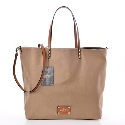 Valentino Garavani Canvas Camouflage Rockstud Reversible Tote 6 of 9