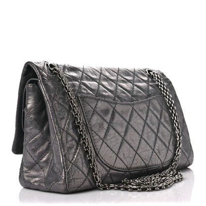 Chanel Metallic Aged Calfskin Quilted 2.55 Reissue 226 Flap Silver 4 of 8