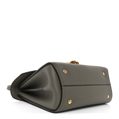 Salvatore Ferragamo Calfskin Small Margot Top Handle Satchel Verde Olivo 4 of 9