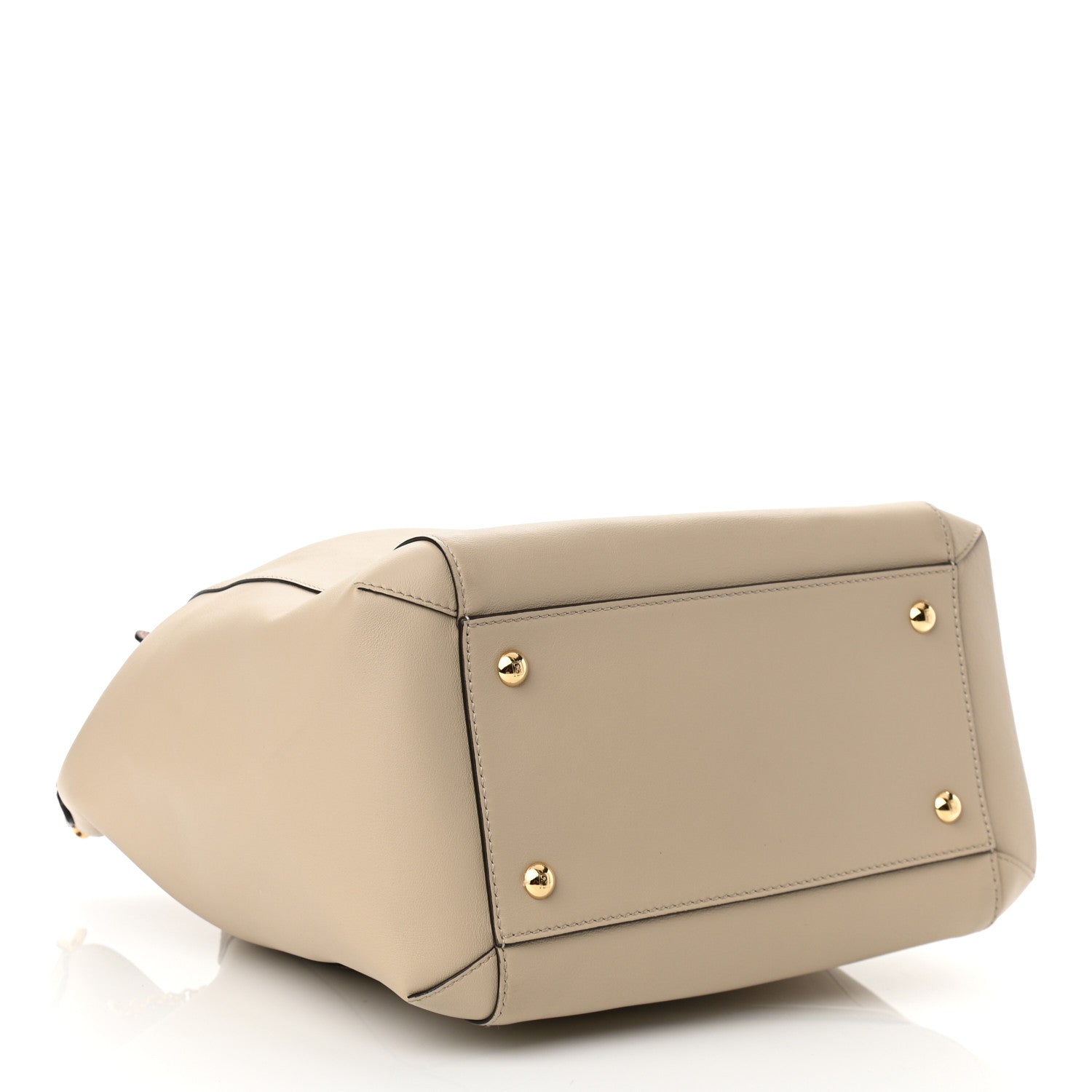 Fendi Vitello Grace King Karligraphy Chain Bucket Bag Nuvola Praline 4 of 13