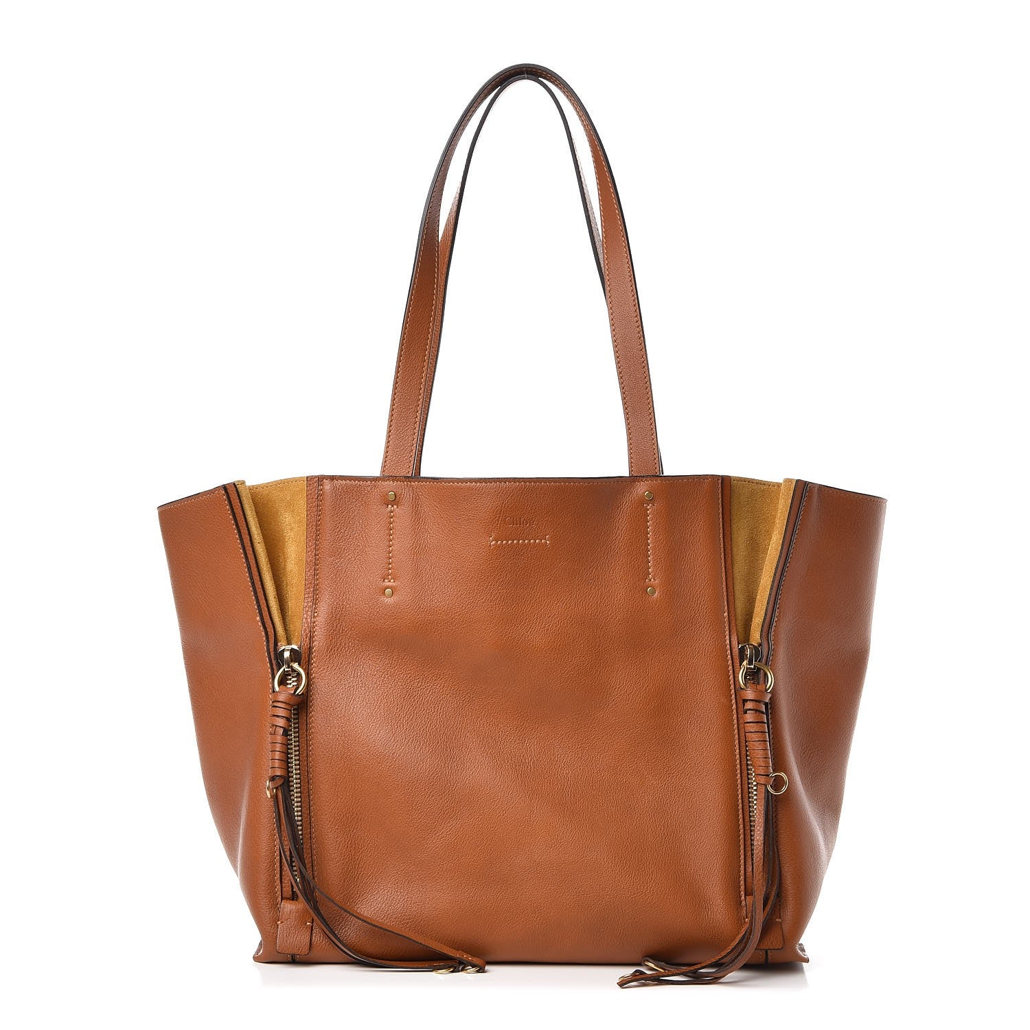 Chloe Smooth Calfskin Medium Milo Shopping Tote Caramel 1 of 9