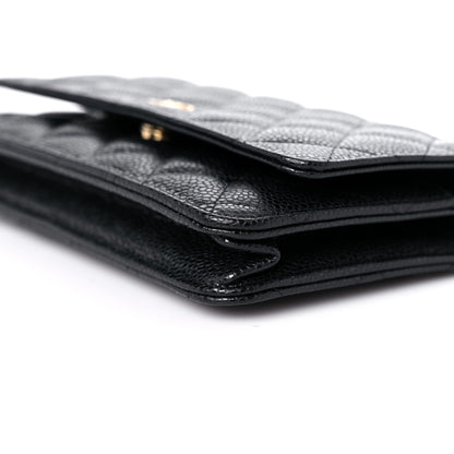 Chanel Caviar Quilted Wallet On Chain WOC Black 10 of 11