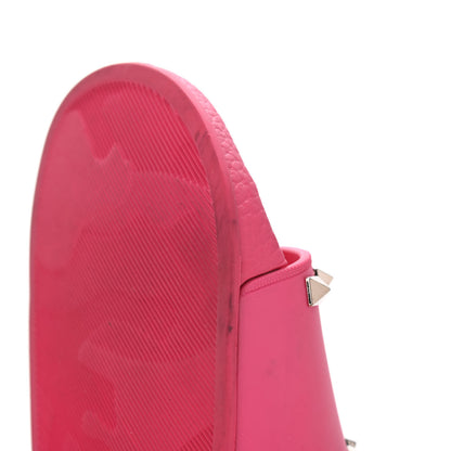 Valentino Garavani Rubber Rockstud Slide Sandals 39 Shadow Pink 9 of 16