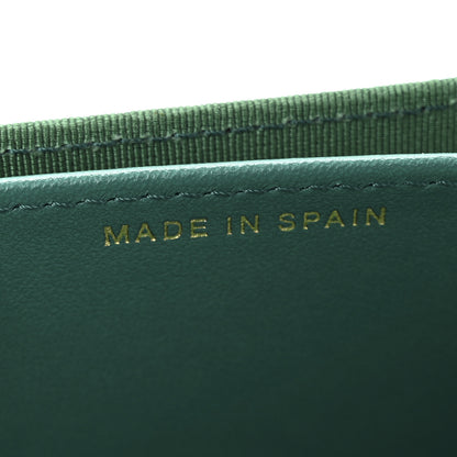 Chanel Aged Calfskin Quilted Reissue Card Holder Wallet Green 7 of 9