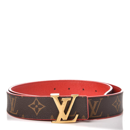 Louis Vuitton Monogram LV Initiales Reversible Belt 80 32 Red 1 of 7