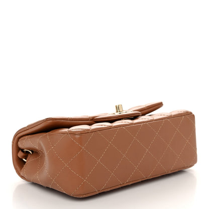 Chanel Lambskin Quilted Mini Rectangular Flap Brown 4 of 10