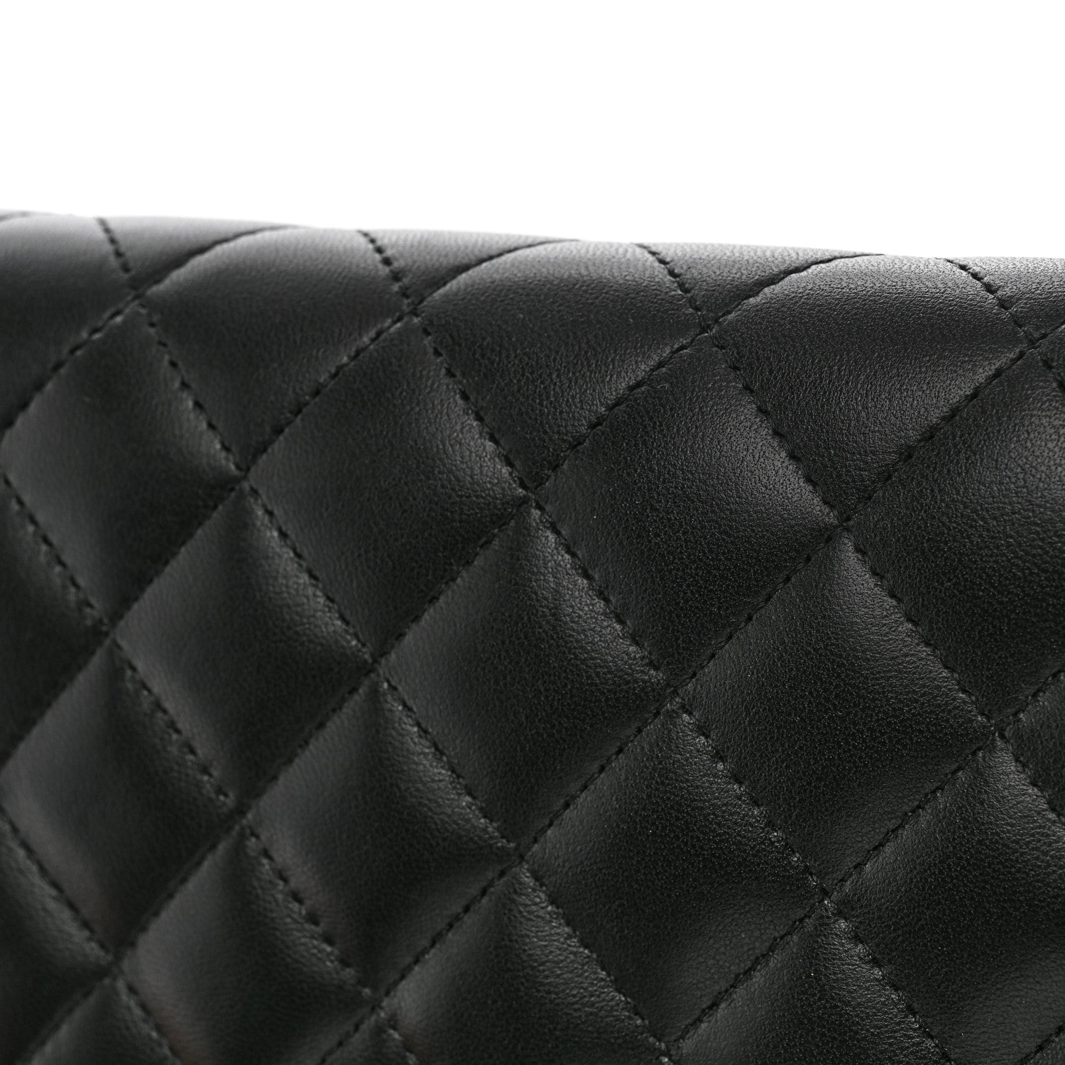 Chanel Lambskin Quilted Flap Clutch Black 11 of 13