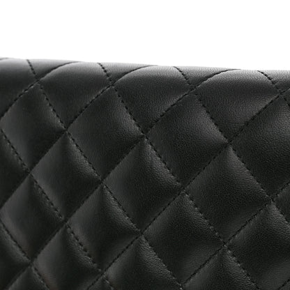 Chanel Lambskin Quilted Flap Clutch Black 11 of 13