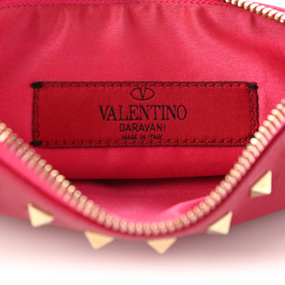 Valentino Garavani Vitello Rockstud Zip Wristlet Pouch Cyclamin 6 of 15