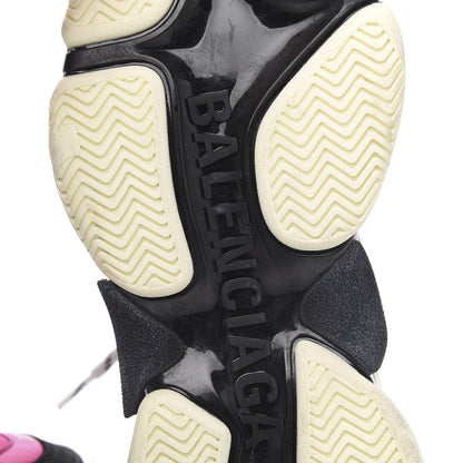 Balenciaga Fabric Mesh Womens Triple S Sneakers 39 Fluo Pink Grey White 7 of 7