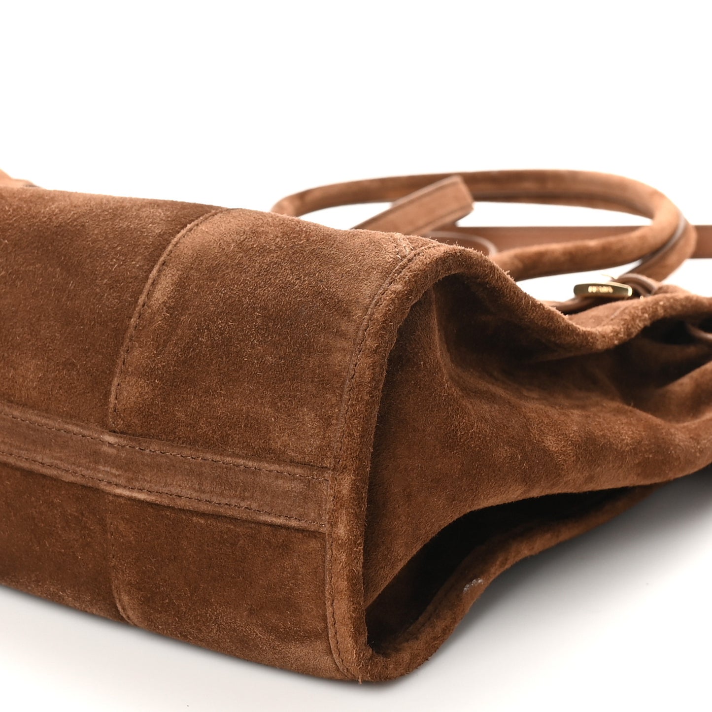 Suede Large Bonnie Shoulder Bag Cocoa Brown