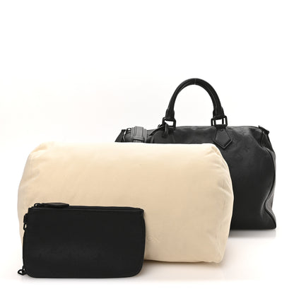 Louis Vuitton Calfskin Monogram Speedy P9 Bandouliere 40 Ultra Black 3 of 13