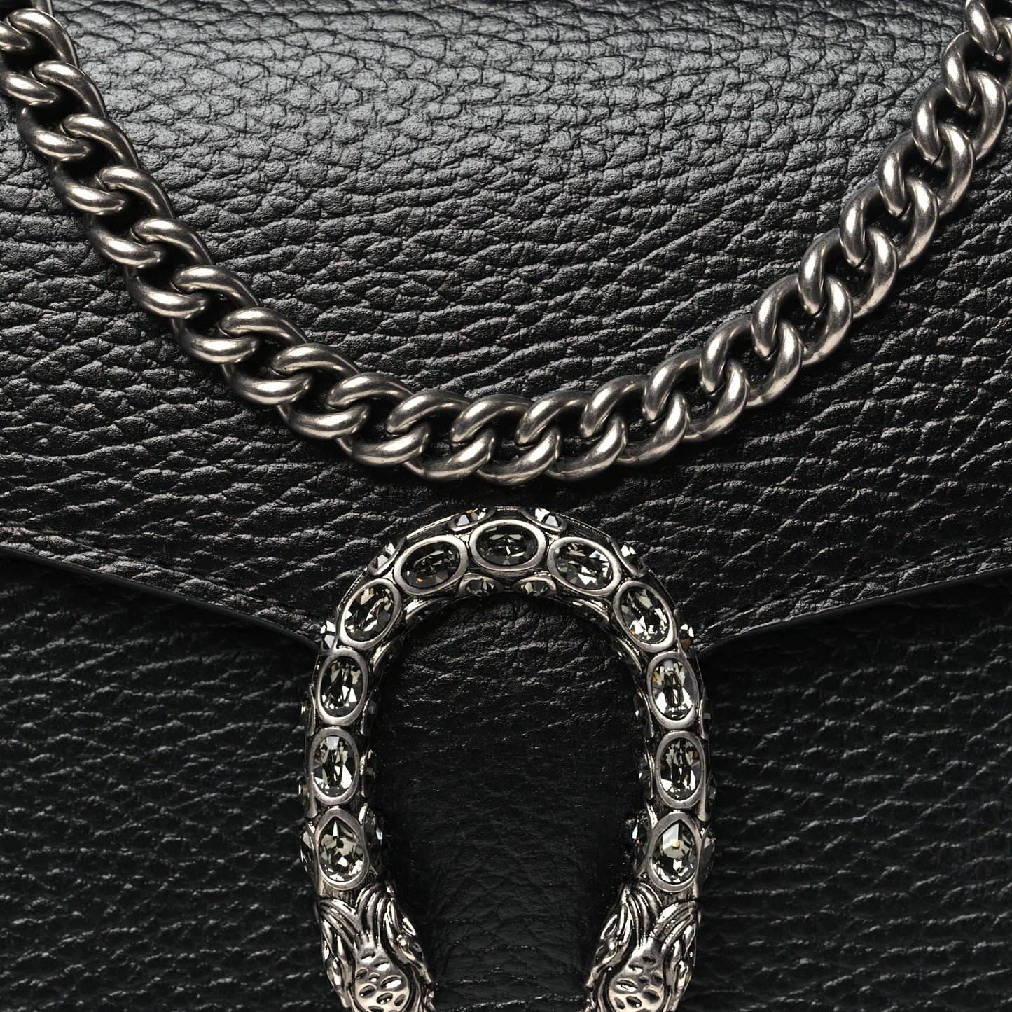 Calfskin Mini Dionysus Chain Wallet Black