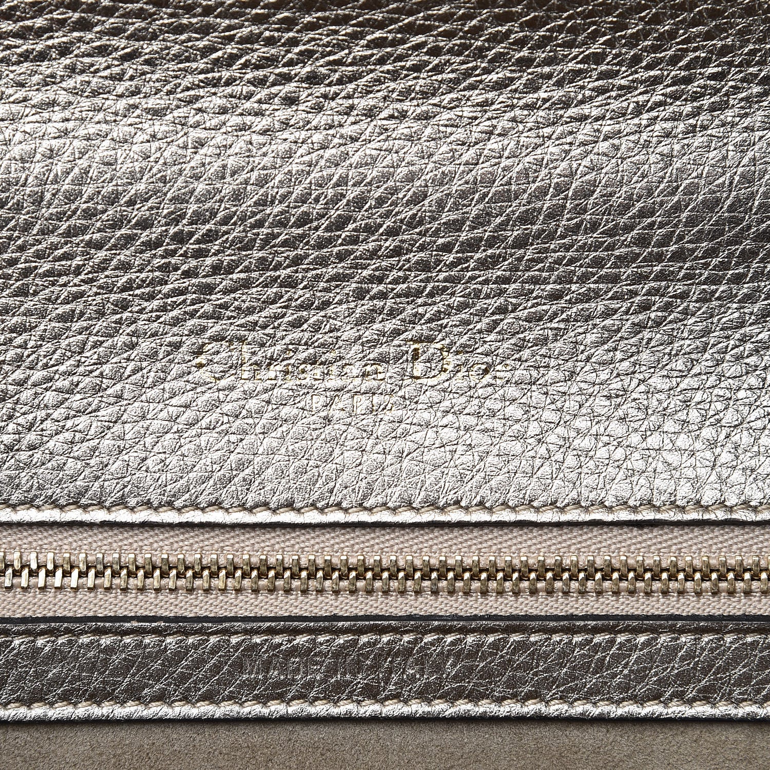Christian Dior Metallic Grained Calfskin Medium Diorama Flap Bag Gold 7 of 15