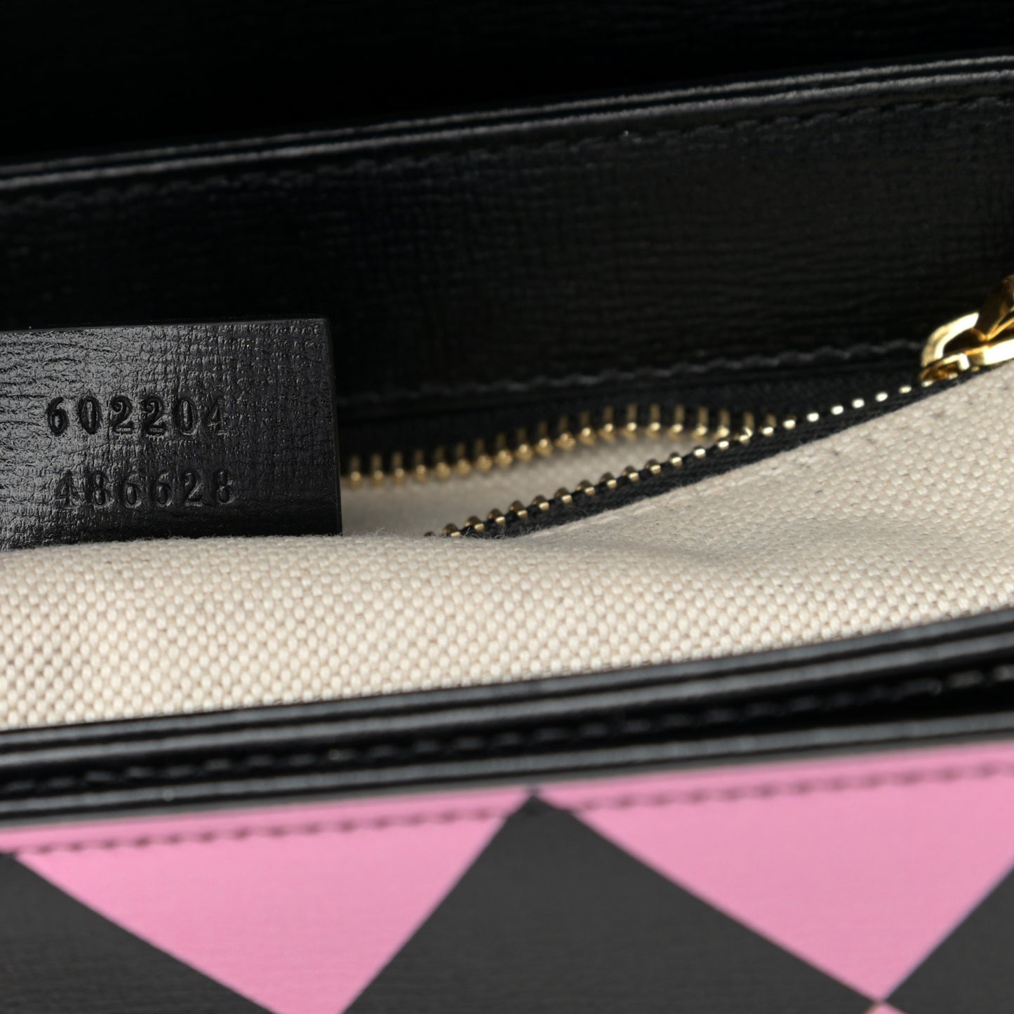 Textured Calfskin Geometric Print Horsebit 1955 Shoulder Bag Black Multicolor