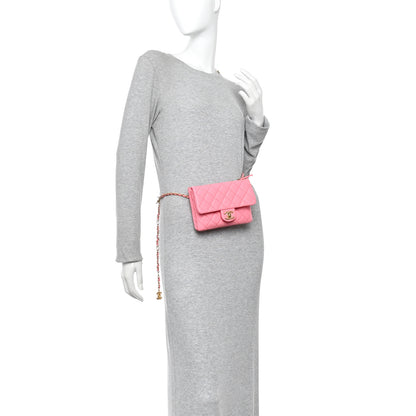 Chanel Shiny Caviar Pick Me Up Flap Belt Bag Pink 3 of 10