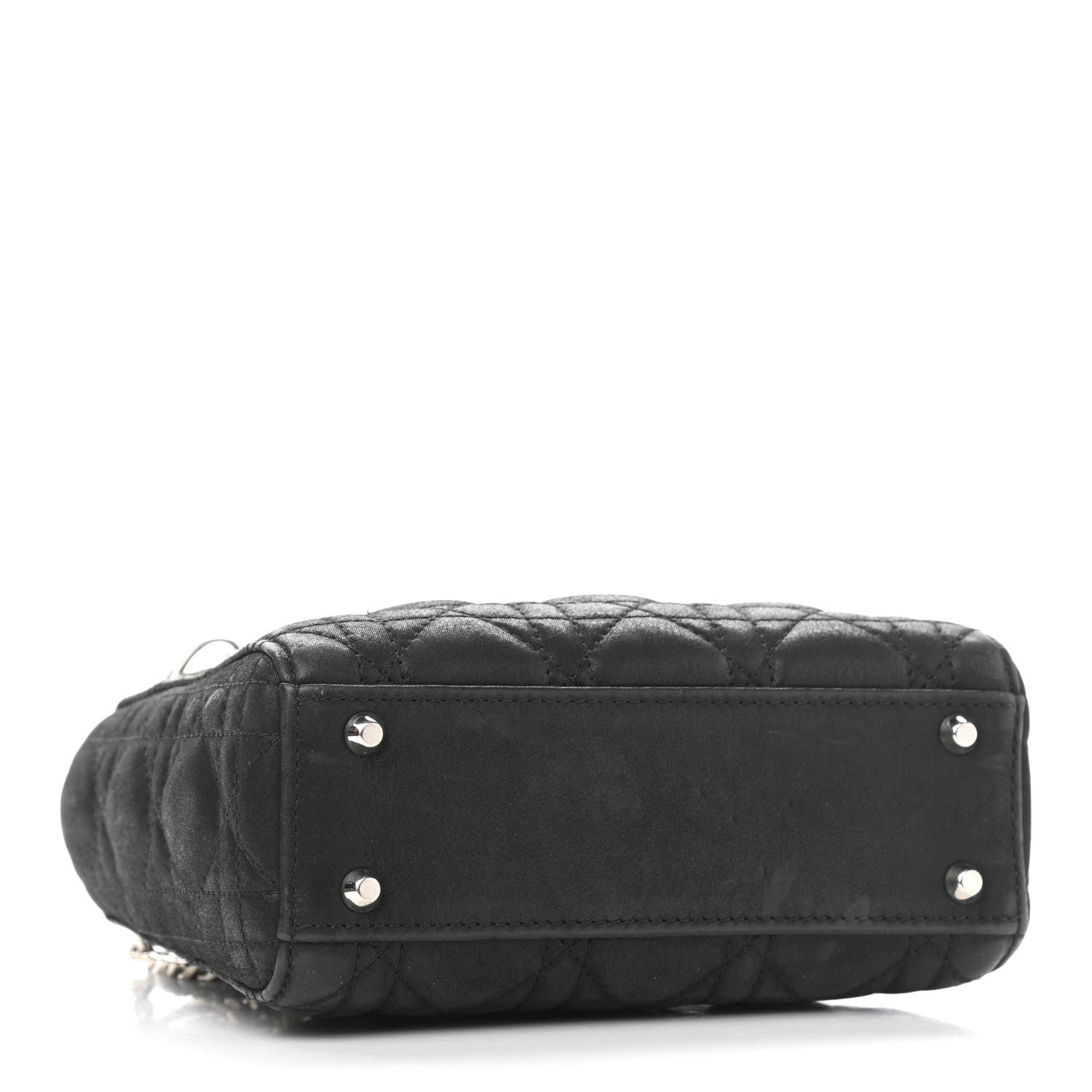 Christian Dior Metallic Calfskin Cannage Mini Lady Dior Black 3 of 11