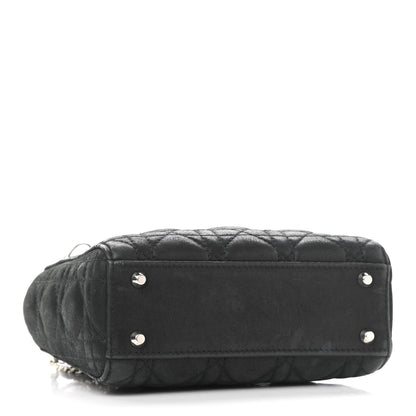 Christian Dior Metallic Calfskin Cannage Mini Lady Dior Black 3 of 11