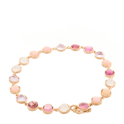 Irene Neuwirth 18K Rose Gold Multi Gemstone Petite Classic Link Bracelet 2 of 4