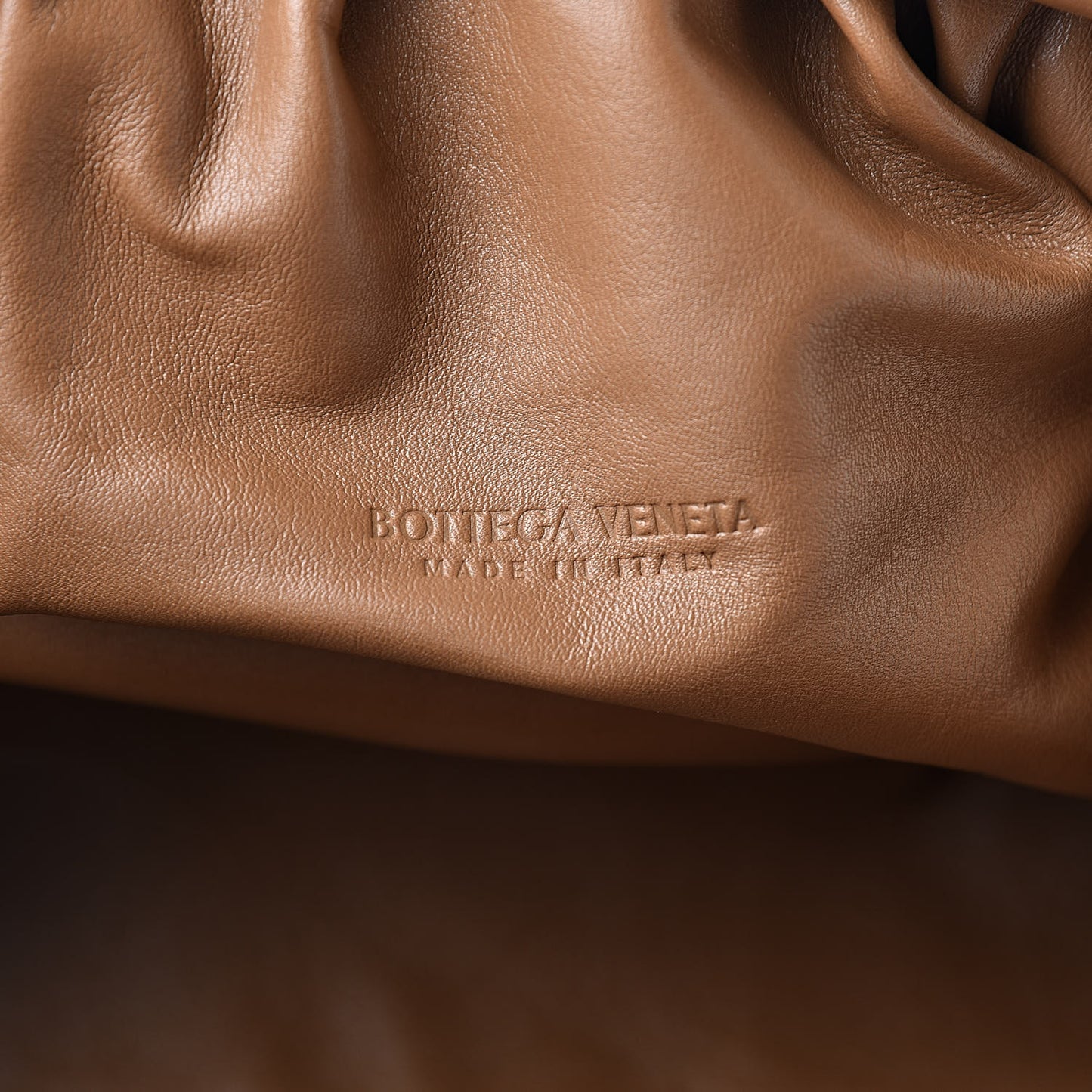 Smooth Butter Calf The Pouch Oversized Clutch Cammello
