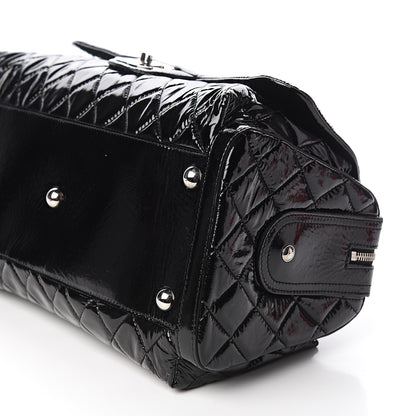 Chanel Patent Quilted Day Glo Flap Bag Black 8 of 10