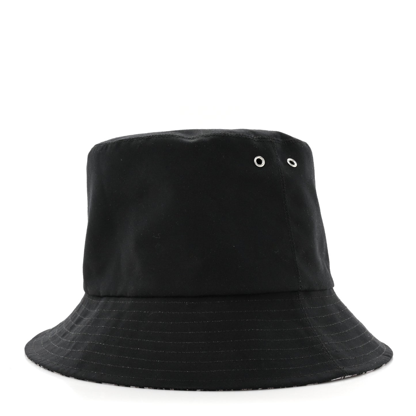 Polyester Cotton Oblique Teddy-D Brim Bucket Hat 58 Black