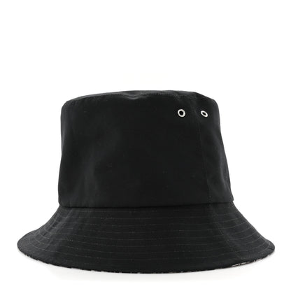 Christian Dior Polyester Cotton Oblique Teddy-D Brim Bucket Hat 58 Black 1 of 8