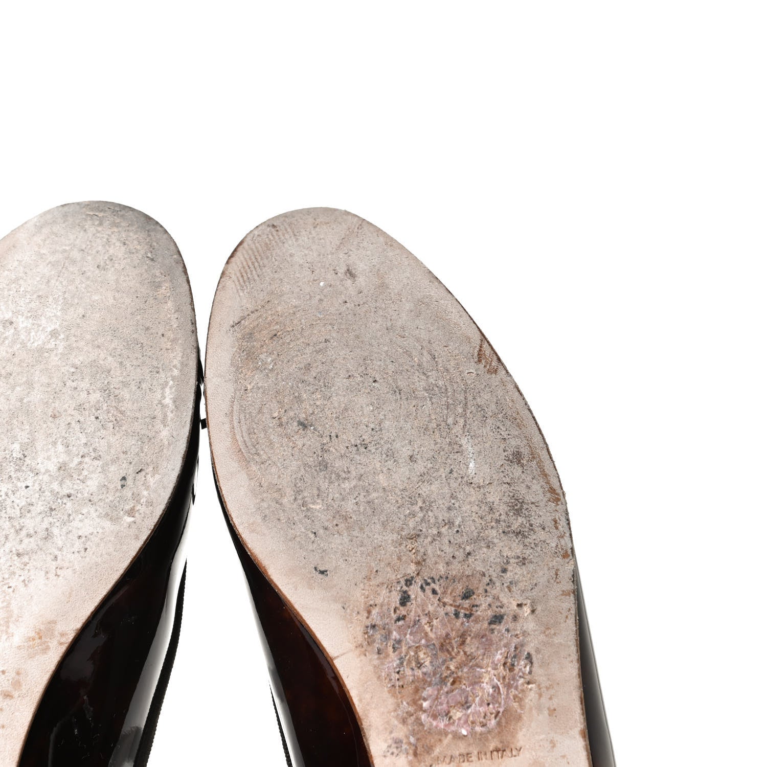 Chanel Patent Tortoise CC Cap Toe Ballerina Flats 38 Brown 9 of 12