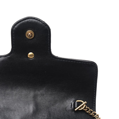 Gucci Calfskin Matelasse Super Mini GG Marmont Shoulder Bag Black 8 of 16