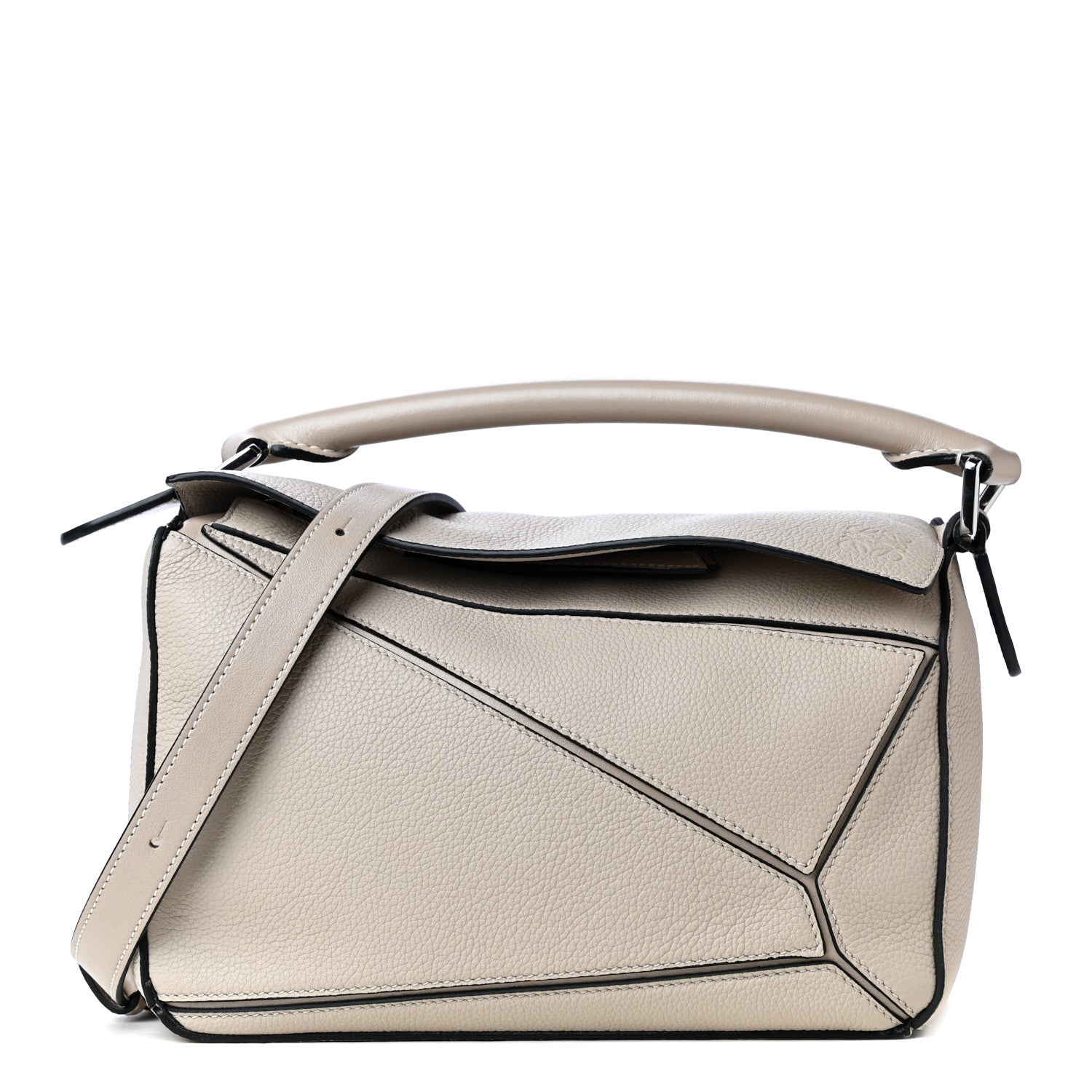 Loewe Calfskin Small Puzzle Bag Light Oat 1 of 5