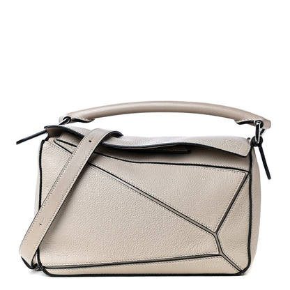Loewe Calfskin Small Puzzle Bag Light Oat 1 of 5