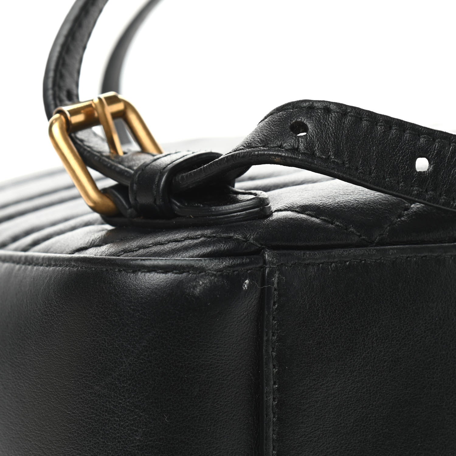 Gucci Calfskin Matelasse GG Marmont Dome Backpack Black 12 of 13