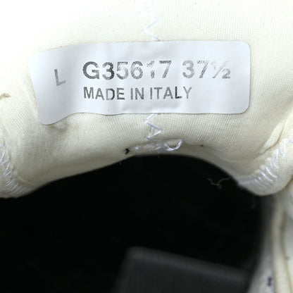 Chanel Velvet Calfskin Mixed Fibers CC Sneakers 37.5 Ivory Black 9 of 9