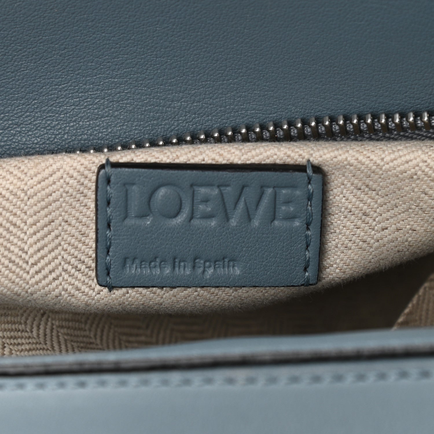 Loewe Calfskin Medium Puzzle Bag Stone Blue 6 of 12