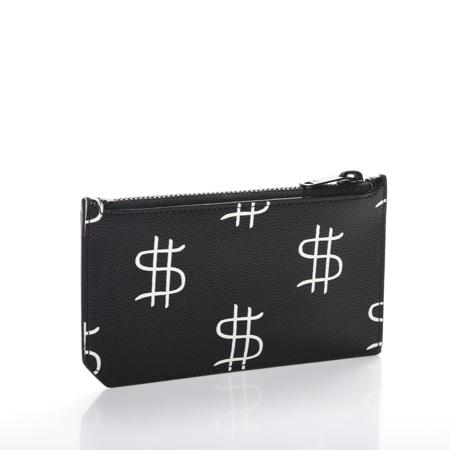 Grain de Poudre Dollar Print 5 Fragments Zip Pouch Card Holder Black