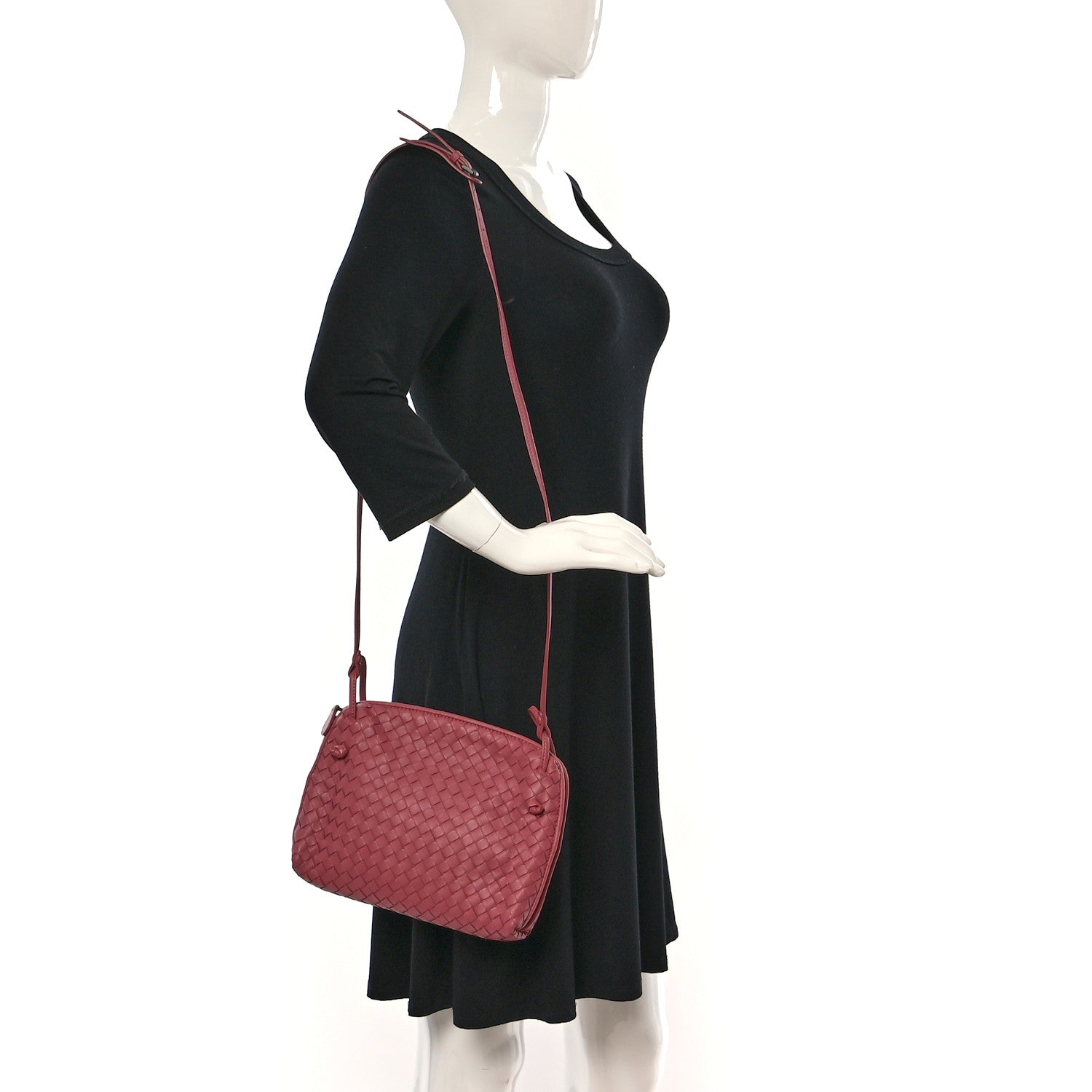Bottega Veneta Nappa Intrecciato Nodini Crossbody Messenger Rose Pink 3 of 8