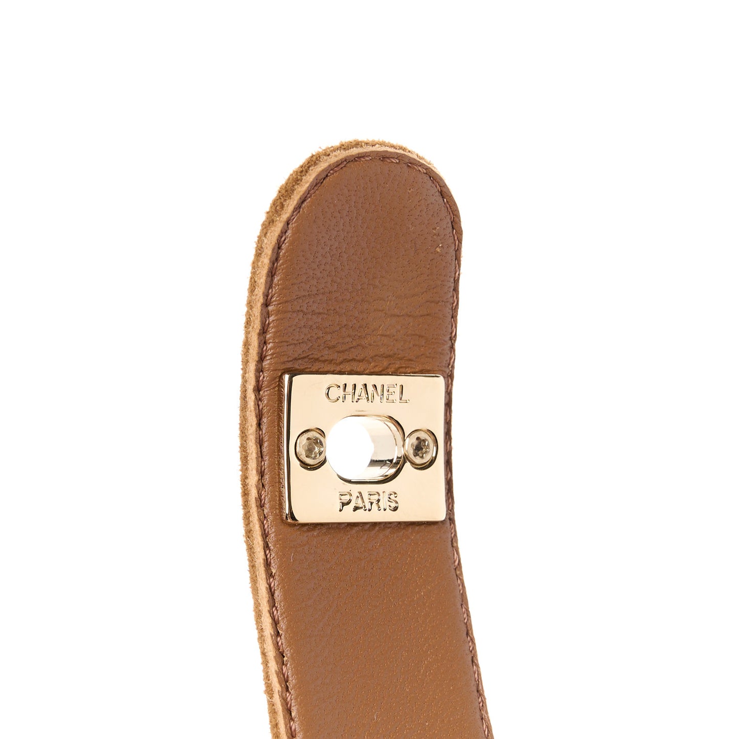 Suede Calfskin Shearling Turn Lock Clogs 39 Brown