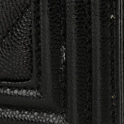 Chanel Caviar Chevron Quilted Small Boy Flap Black 20 of 22