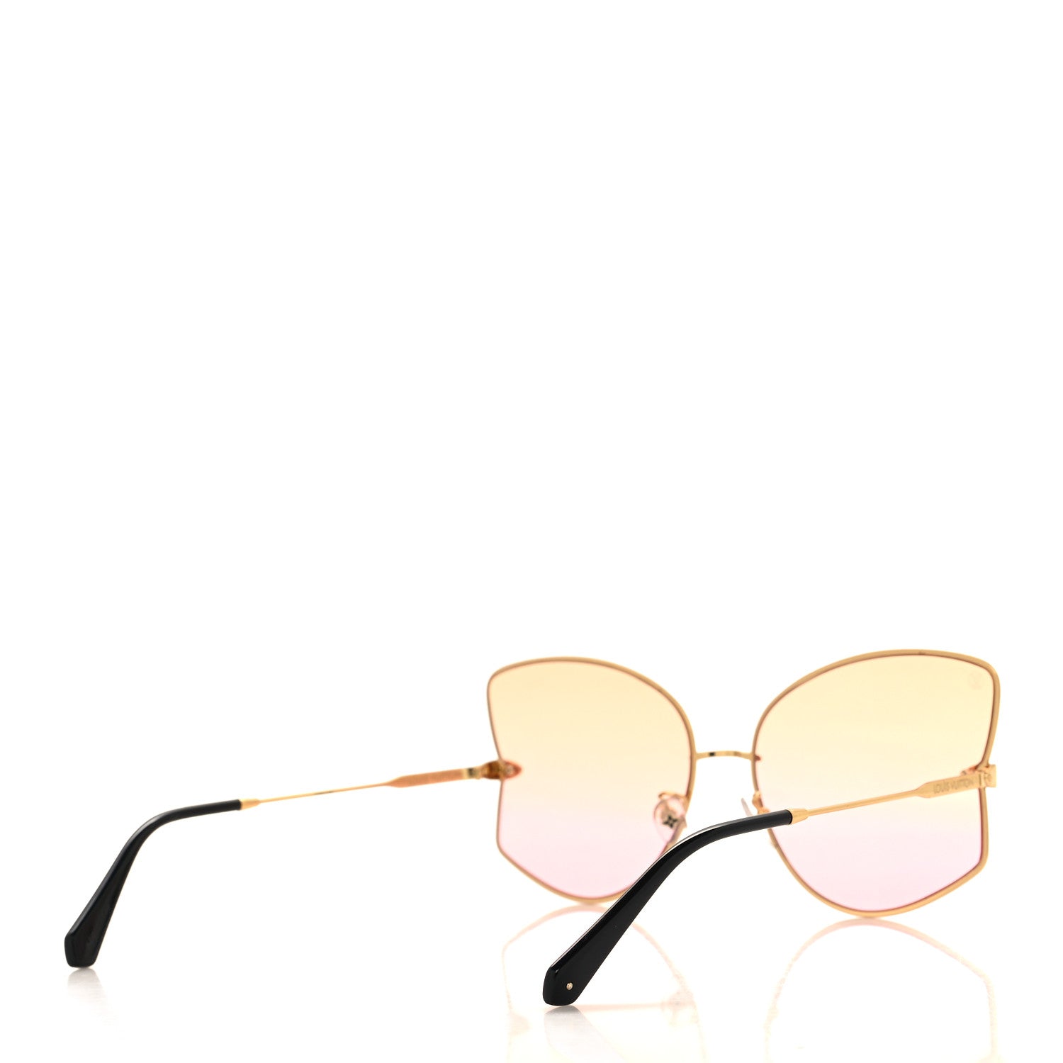 Louis Vuitton Metal Les Amants du Pont Neuf Sunglasses Z1384E Gold Pink 4 of 7