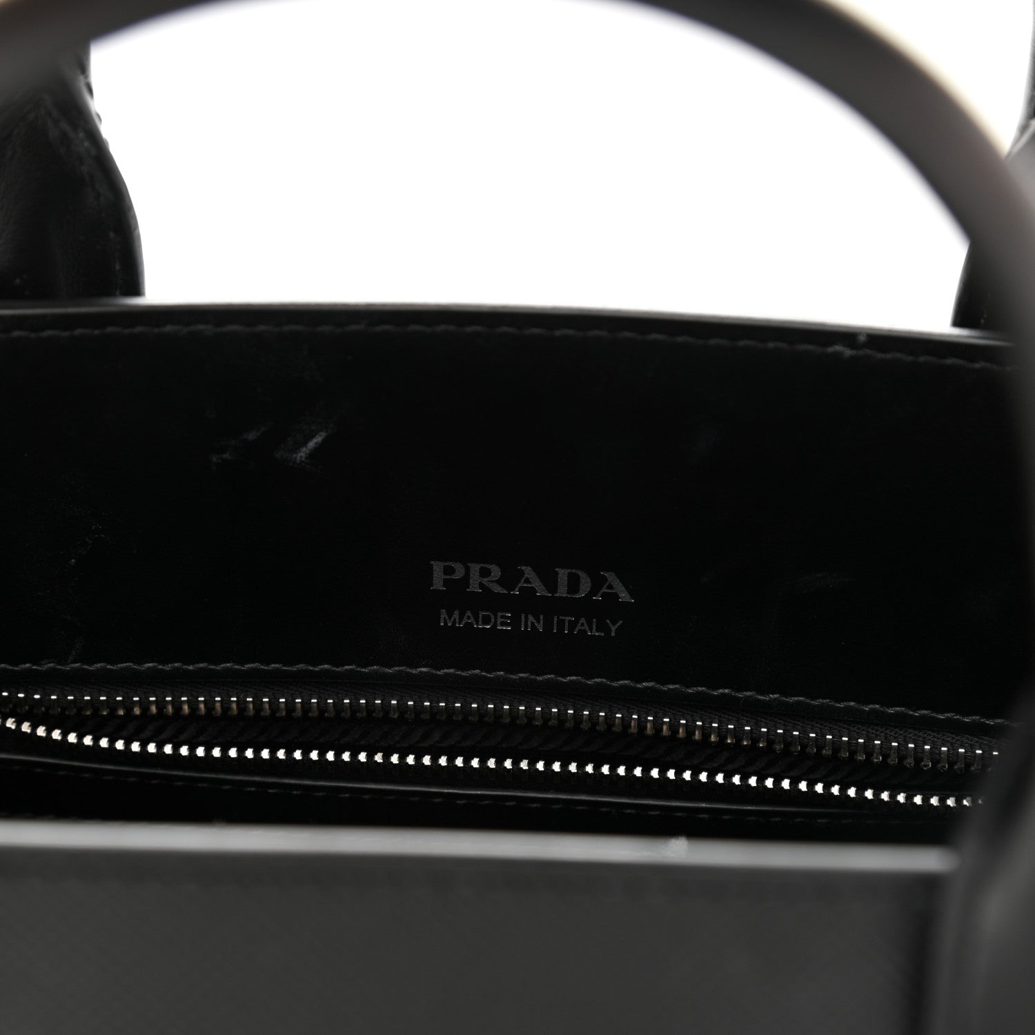 Prada Saffiano Calfskin Top Handle Tote Black 7 of 12
