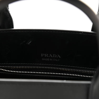 Prada Saffiano Calfskin Top Handle Tote Black 7 of 12
