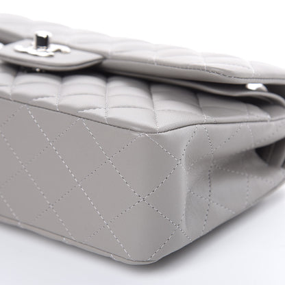 Chanel Lambskin Quilted Small Double Flap Grey 9 of 12